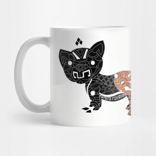 vector totonac tiger cat in mandala ecopop Mug